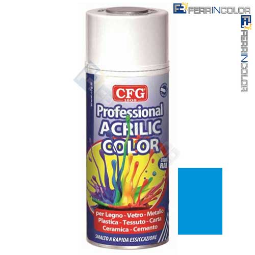Spray Smalto Acrilico Celeste Caraibi Ral 5012 Cfg