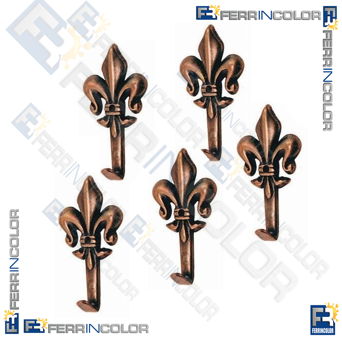 Appendiquadri Grandi Giglio Bronzati Pz.5 Art.453