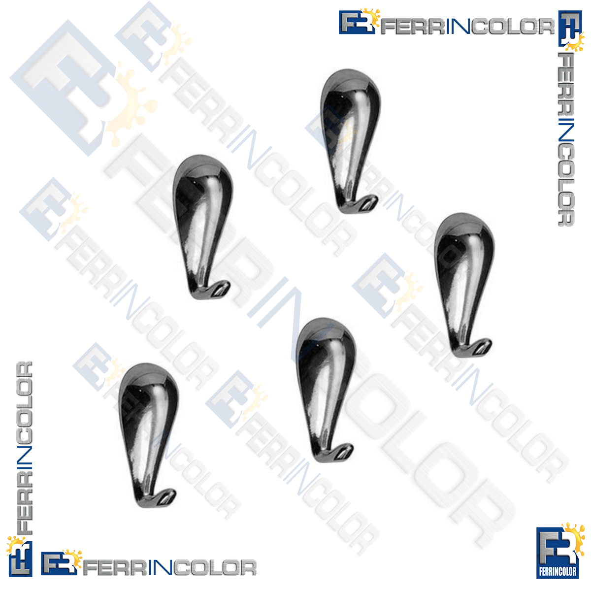 Appendiquadri Goccia Argento Pz.5 Art.464-AG