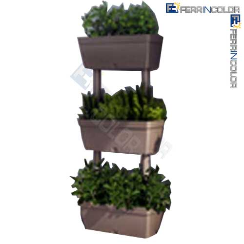 Fioriera Multipla Cm.52x17x100H Tortora