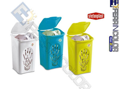 Portabiancheria Traforato blu ottanio 37x37x56
